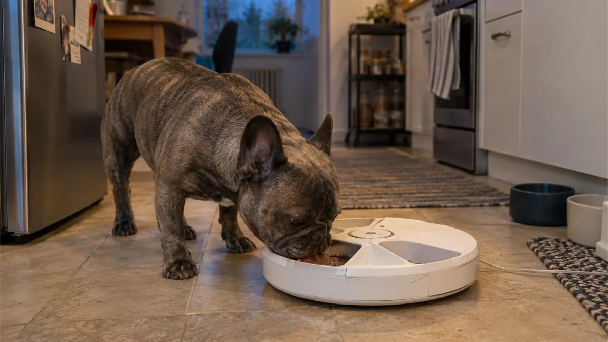 Automatic dog feeder designed for wet food